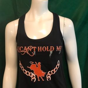 Tank top with bull rider , for the cowgirl